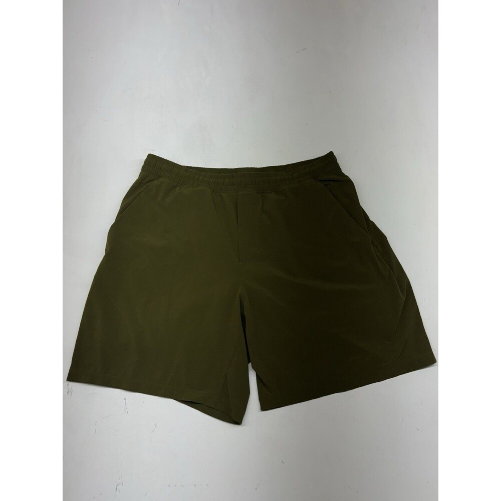 Lululemon Pace Breaker Shorts Mens L Green Performance Lined 7” Gym Training Run